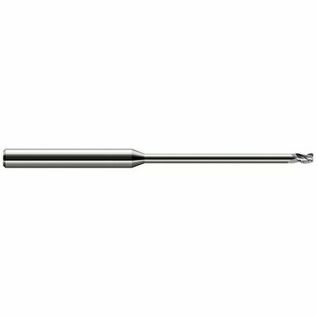 HARVEY TOOL 1/16 dia. x 0.0050 in. Radius x 3/32 x 0.95 in. Reach Carbide Corner Radius End Mill, 3 Flutes 727662